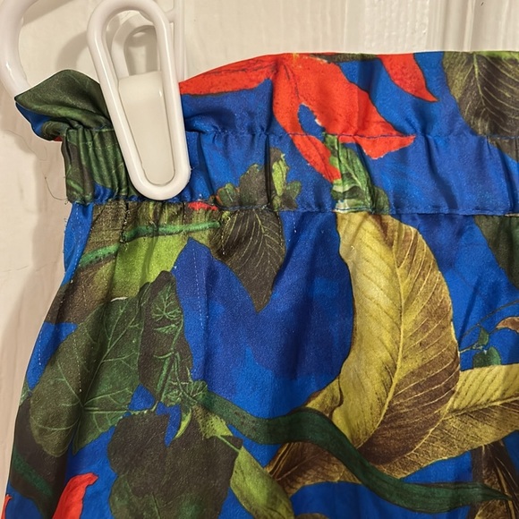Alice + Olivia Alaine Drawstring Waist Short Tropical Sunrise Sapphire Size XS - Picture 8 of 12